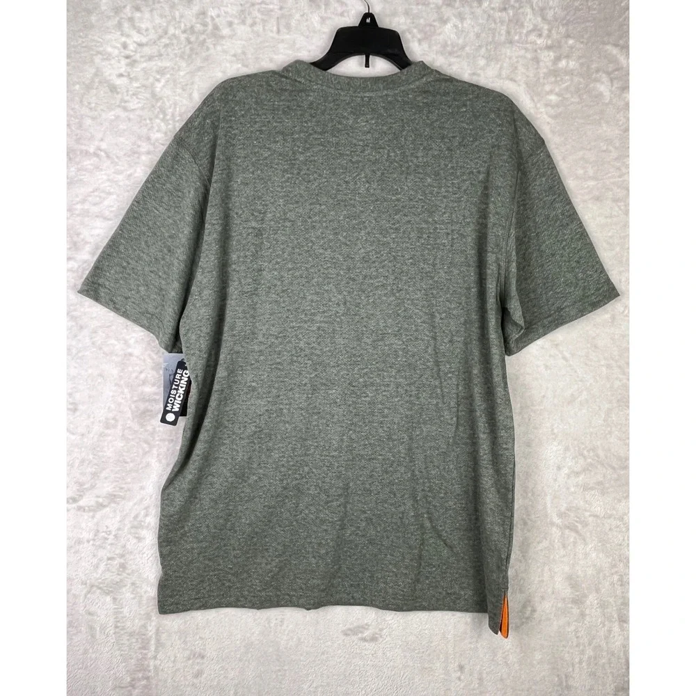 Ridgecut Toughwear Mens Active Henley Shirt Green Large Olive Work SMK22-9231